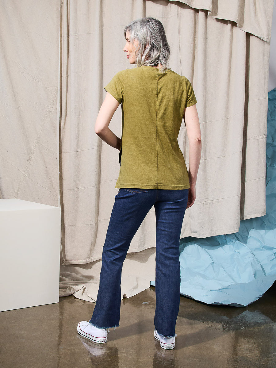 Alabaster Knit Top | Hip Length Tee| Closet Core Crew