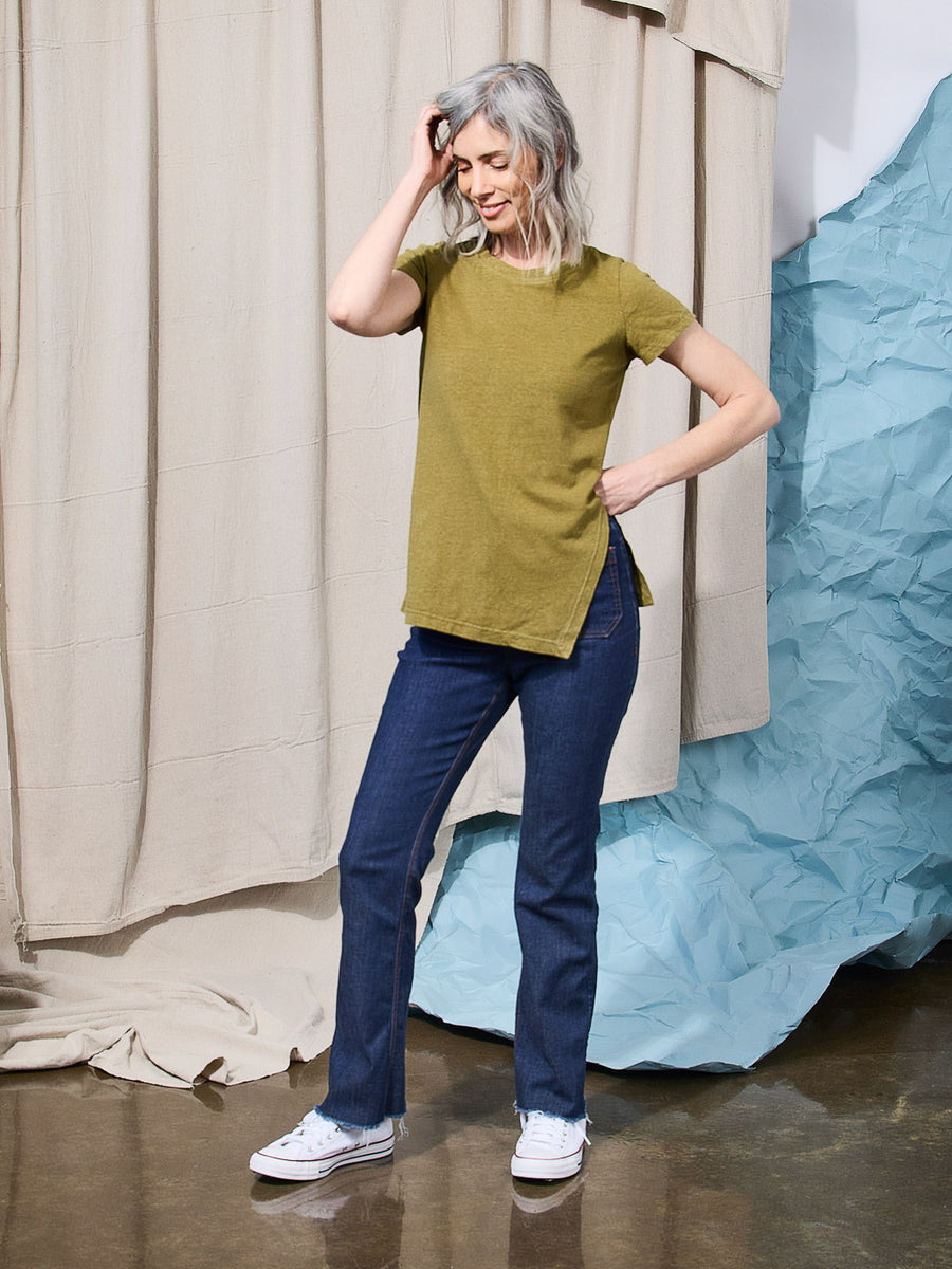Alabaster Knit Top | Hip Length Tee| Closet Core Crew