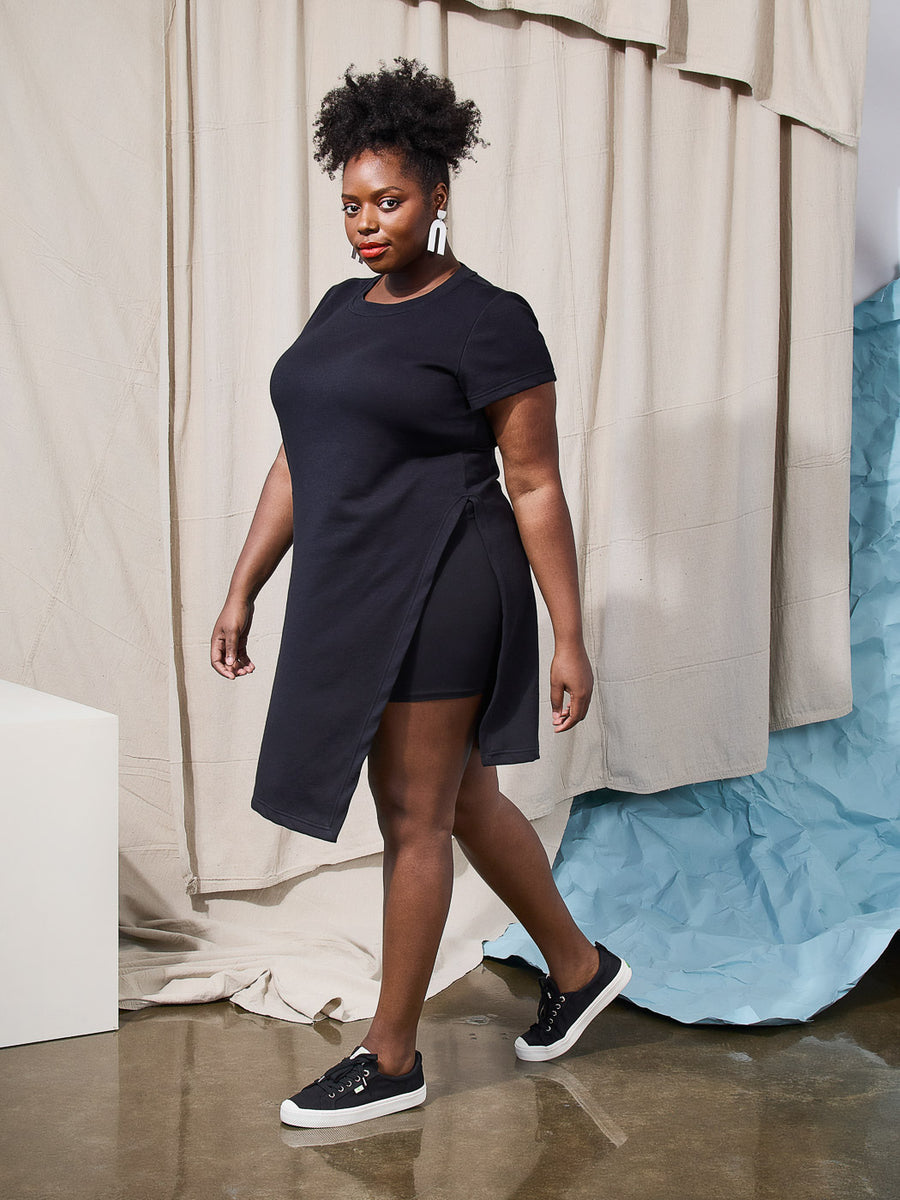 Alabaster Knit Top | Plus-Size Knee Length Tee| Closet Core Crew