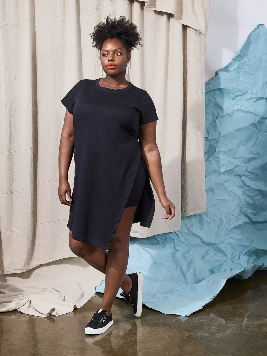 Alabaster Knit Top | Plus-Size Knee Length Tee| Closet Core Crew