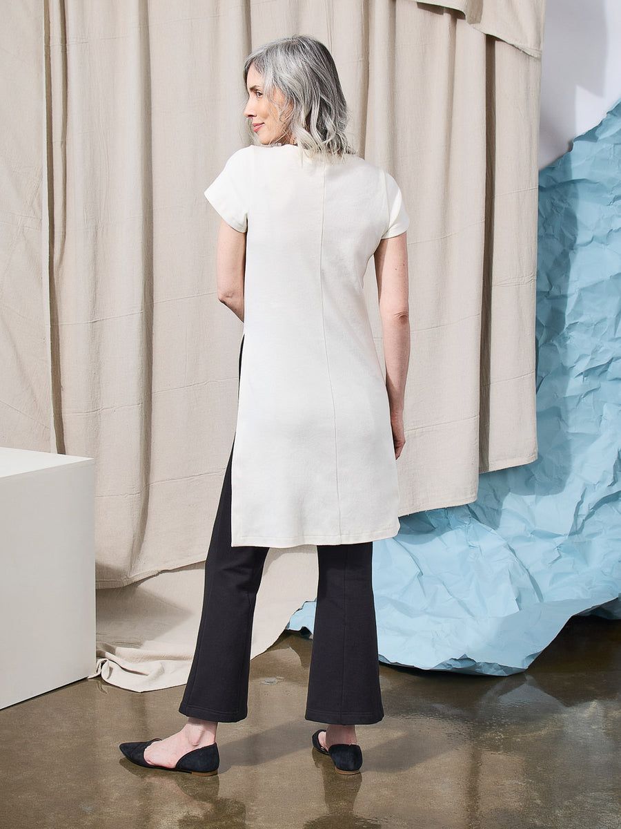 Alabaster Knit Top | Knee Length Tee| Closet Core Crew