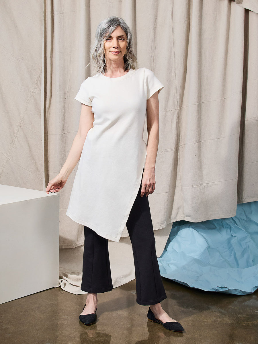 Alabaster Knit Top | Knee Length Tee| Closet Core Crew