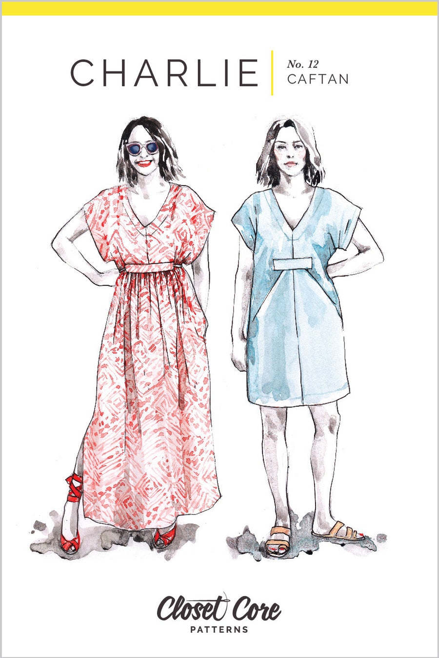 Charlie Caftan Pattern // Envelope front // Closet Core Patterns