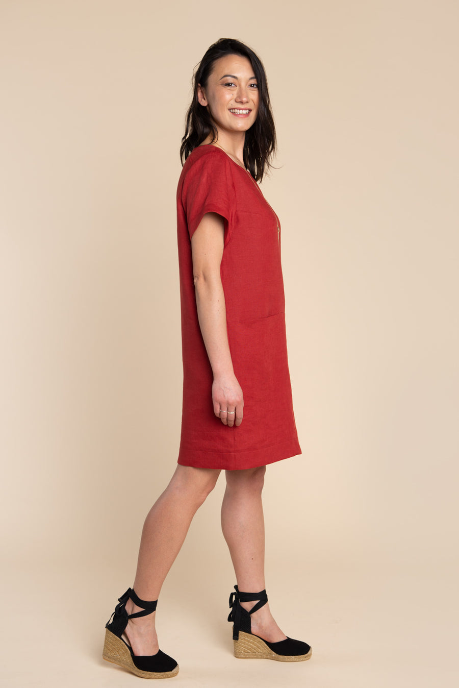 Cielo Top & Dress Sewing Pattern - Dress with inseam pockets | Closet Core Patterns