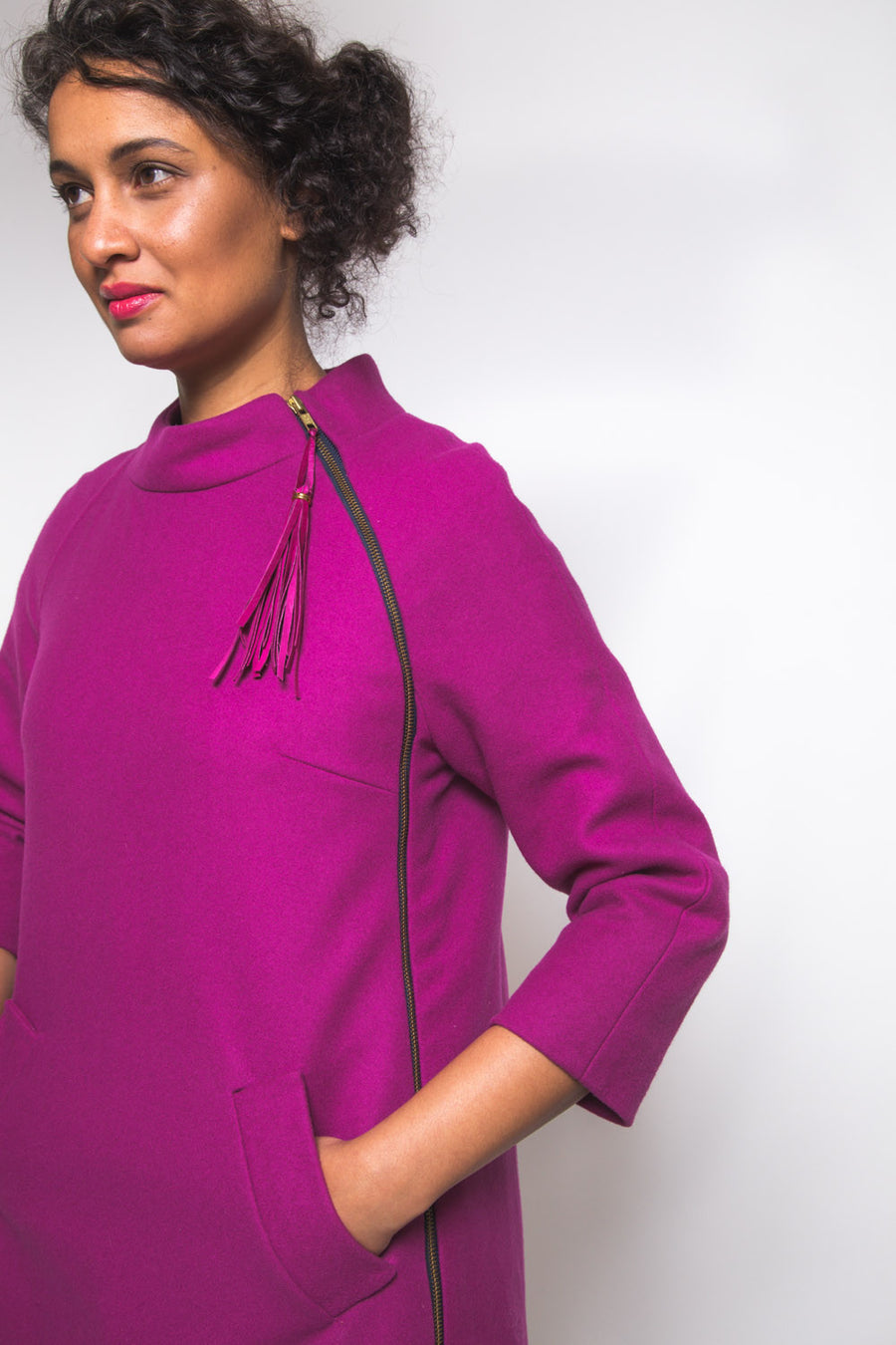 Clare Coat Pattern // View A - asymmetrical zipper //  Closet Core Patterns