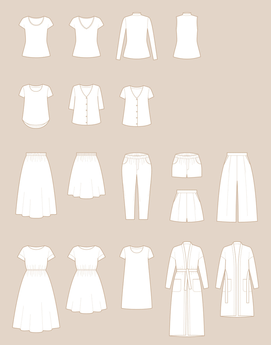 Dressed ebook With 9 Patterns! Pattern | Patron de eBook Dressed (avec 9 patrons) | Deer & Doe