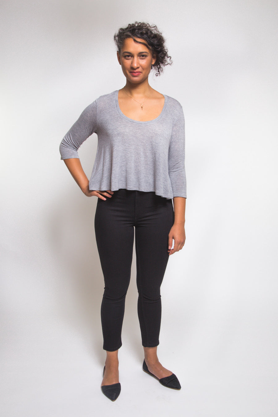 Ebony Tee Pattern // Cropped t-shirt pattern // Closet Core Patterns