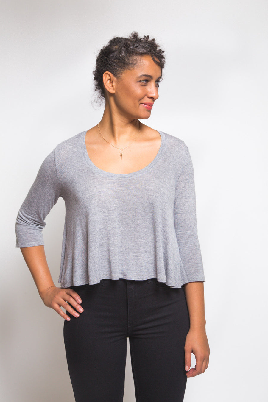 Ebony Tee Pattern // Cropped t-shirt pattern // Closet Core Patterns