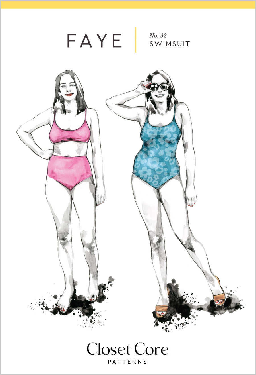Faye Swimsuit Pattern - Envelope Front