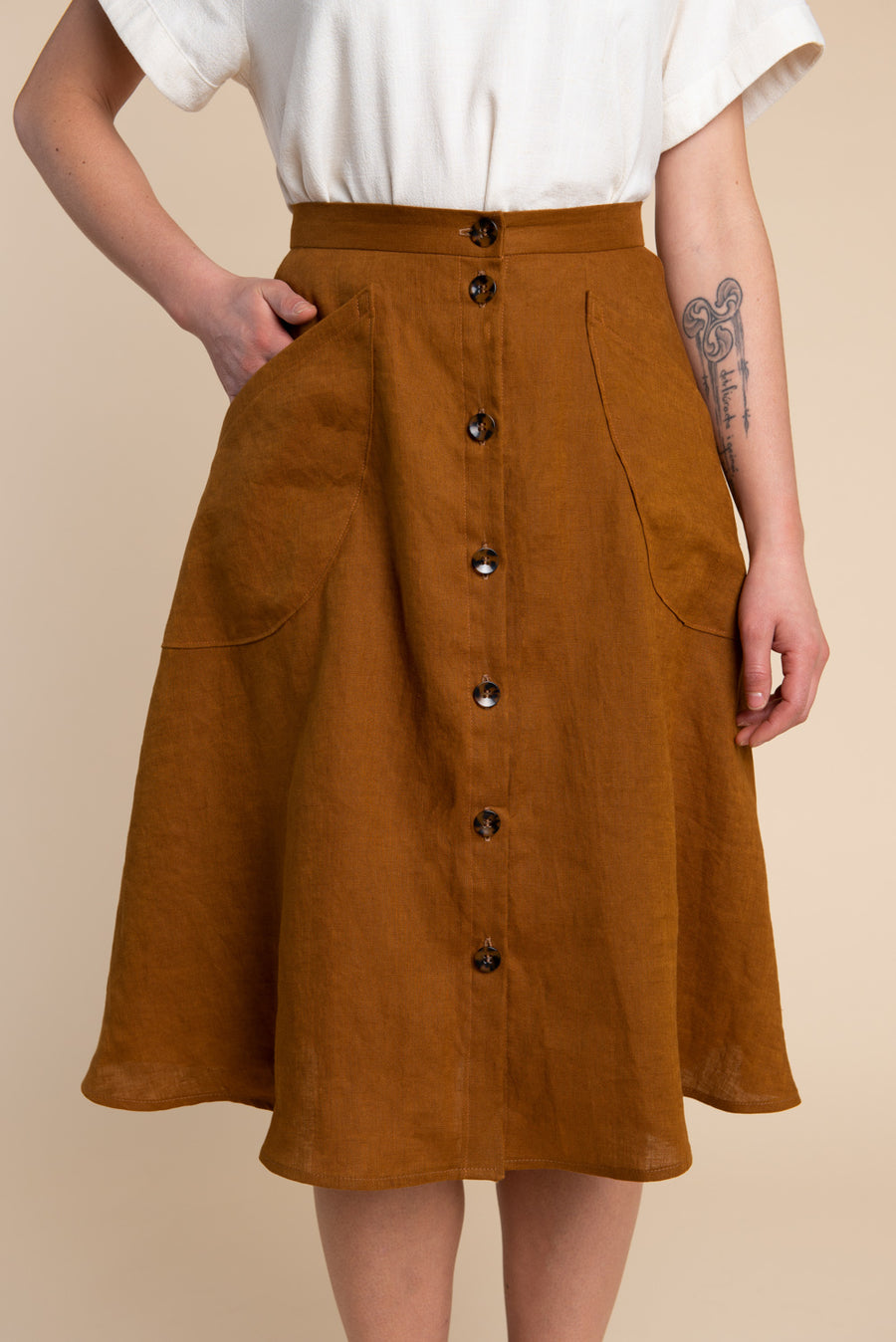 Fiore Skirt Pattern - Button front skirt pattern | Closet Core Patterns