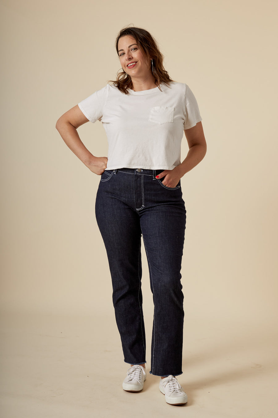 Ginger Jeans pattern | Stretch jeans pattern - straight leg + High waisted |Closet Core Patterns