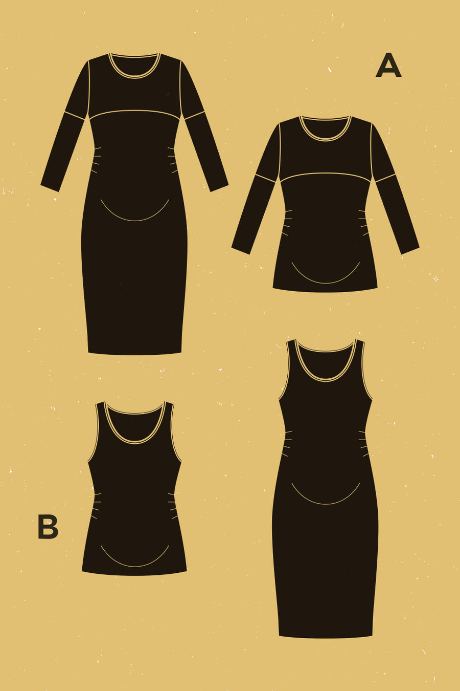 Givre Maternity Dress + T-shirt Pattern | Patron de Robe + T-shirt de maternité Givre | Deer & Doe