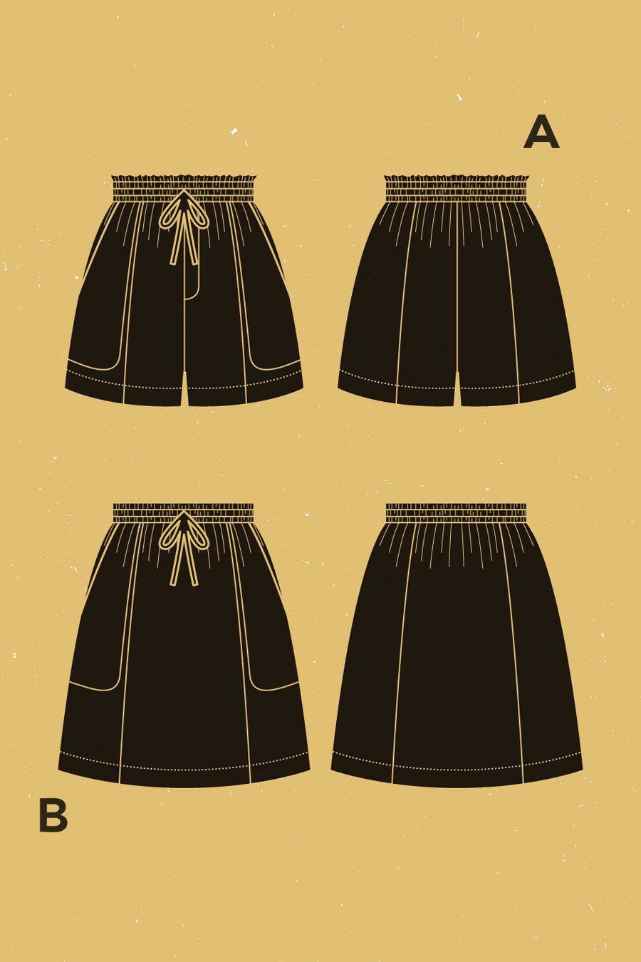 Goji Shorts + Skirt Pattern | Patron de Jupe + Short Goji | Deer & Doe