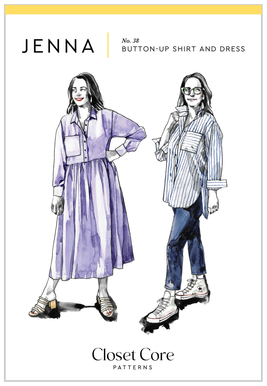 Jenna Shirt +Shirtdress Pattern | Front Envelope | Closet Core Patterns