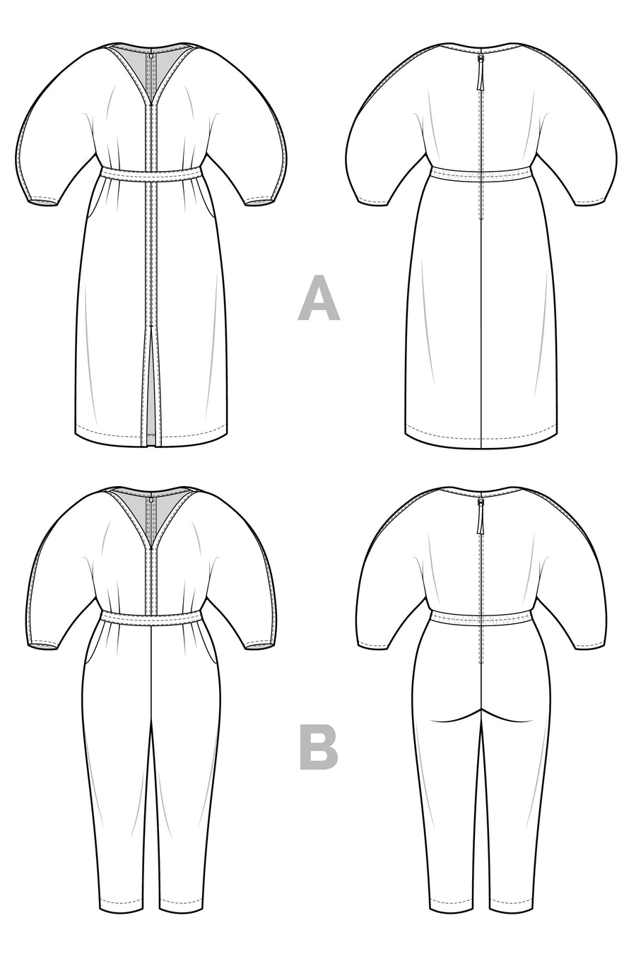 Jo Dress Pattern | Plus Size Jumpsuit and Dress Pattern | Closet Core Patterns