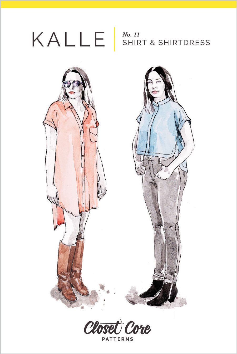 Kalle Shirt + Shirtdress Pattern