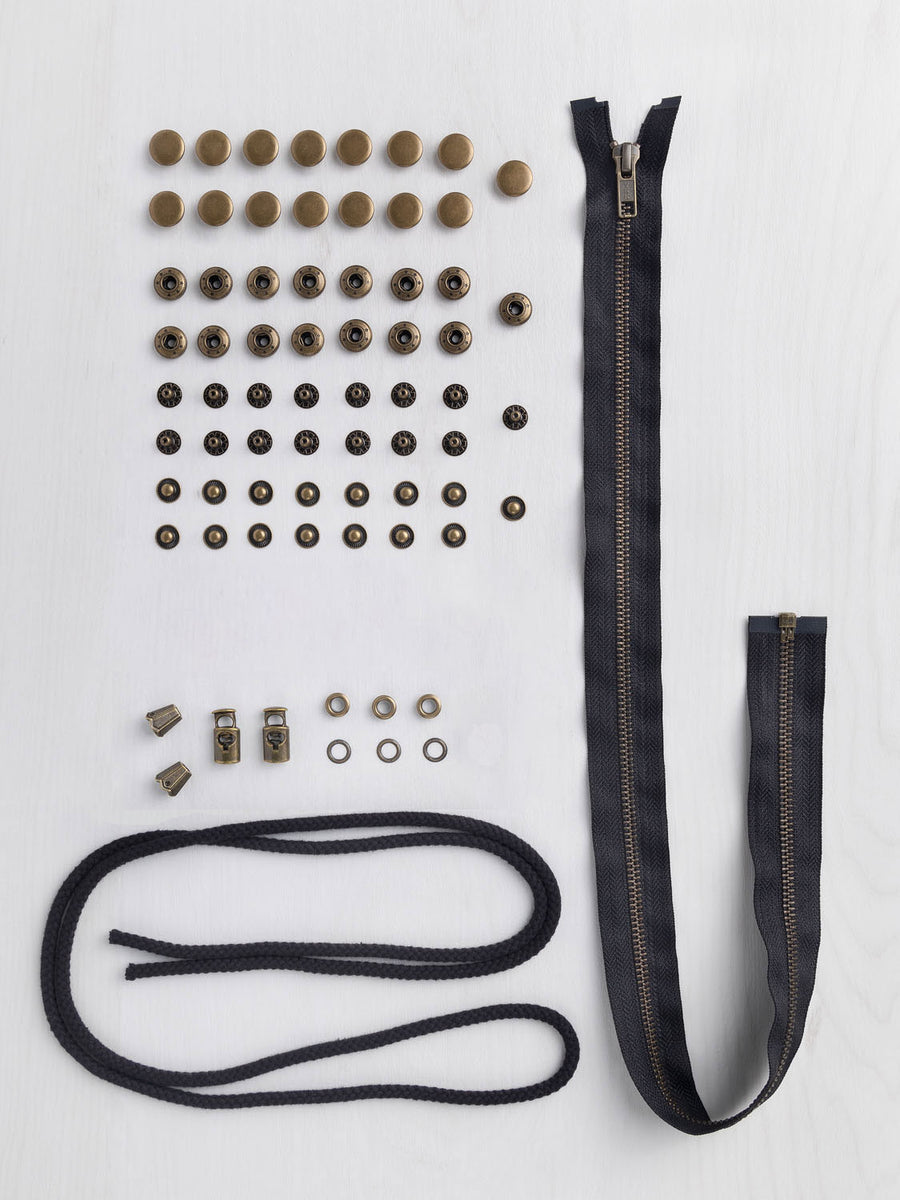 Kelly Anorak Hardware kit // Closet Core Patterns
