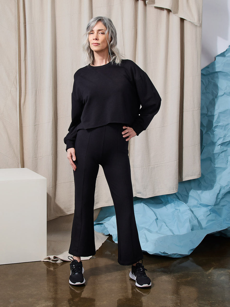 Onyx Ponte Pants | Flared Pants | Closet Core Crew
