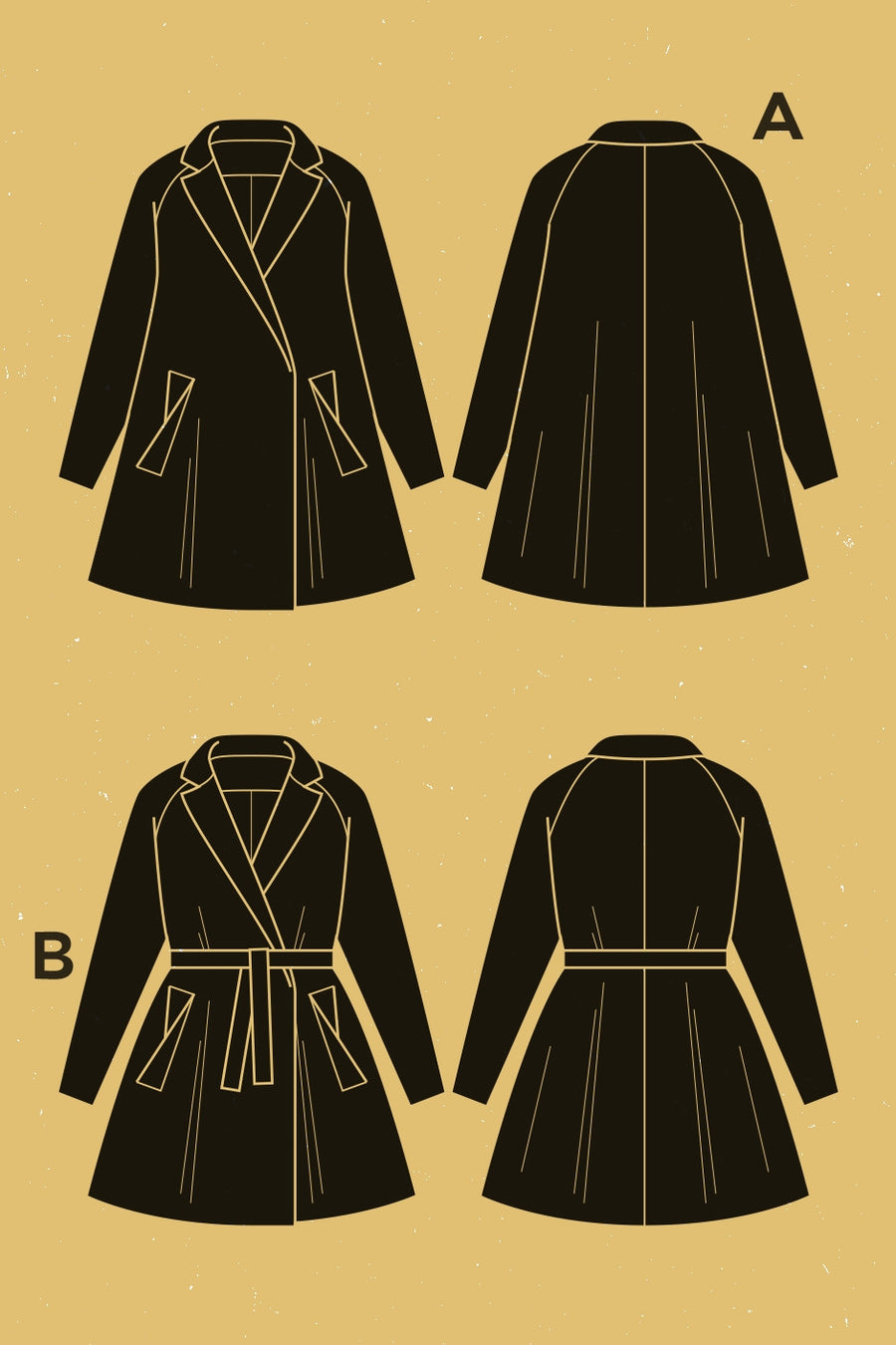 Opium Coat Pattern | Patron de Manteau Opium | Deer & Doe
