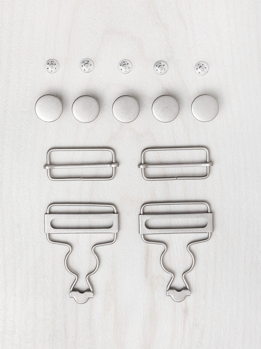 Overall buckles & sliders | Dungaree buckles | Antique Brass finish // Hardware kit by Closet Core Patterns