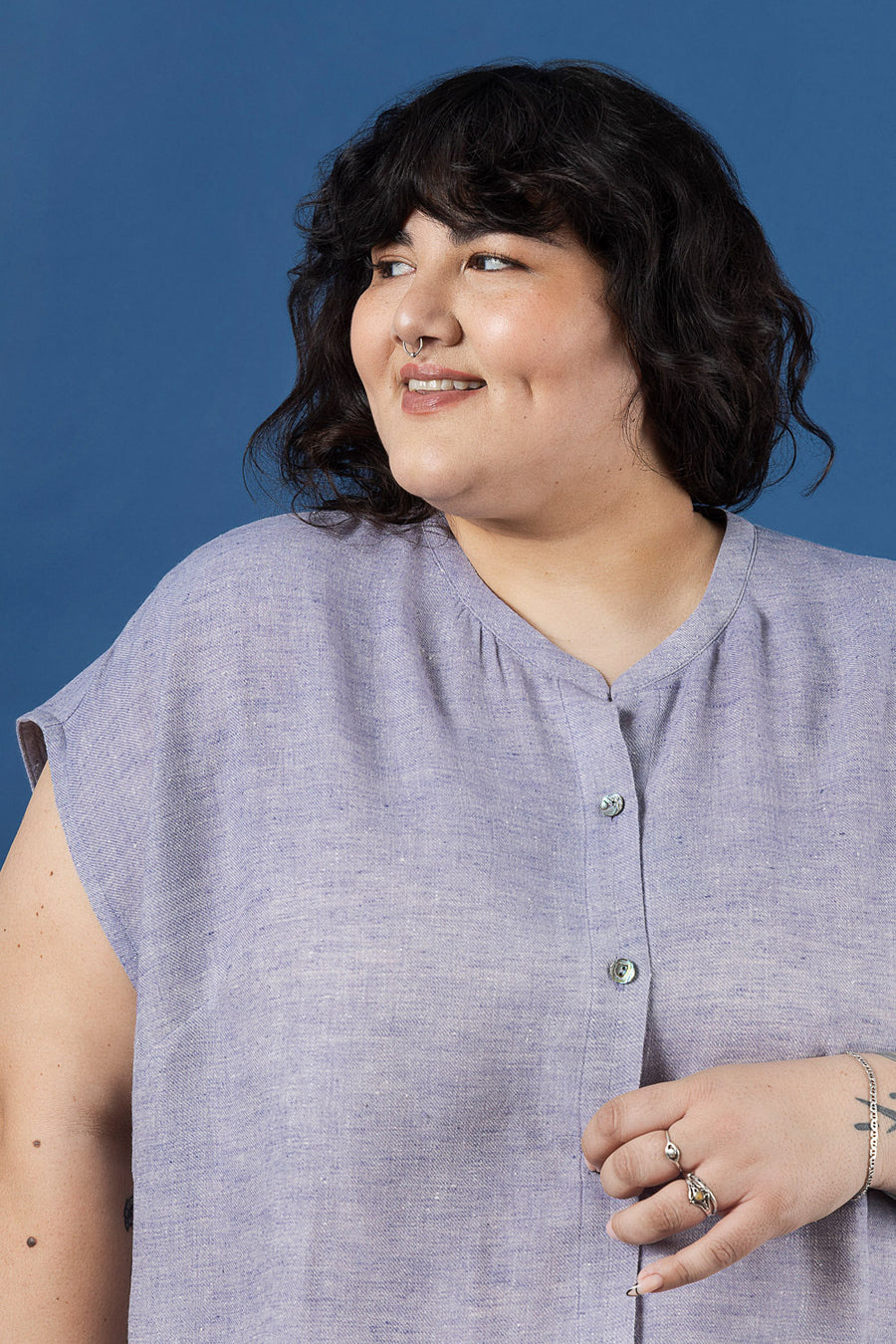 Periwinkle Plus-Size Shirt Pattern | Closet Core Crew