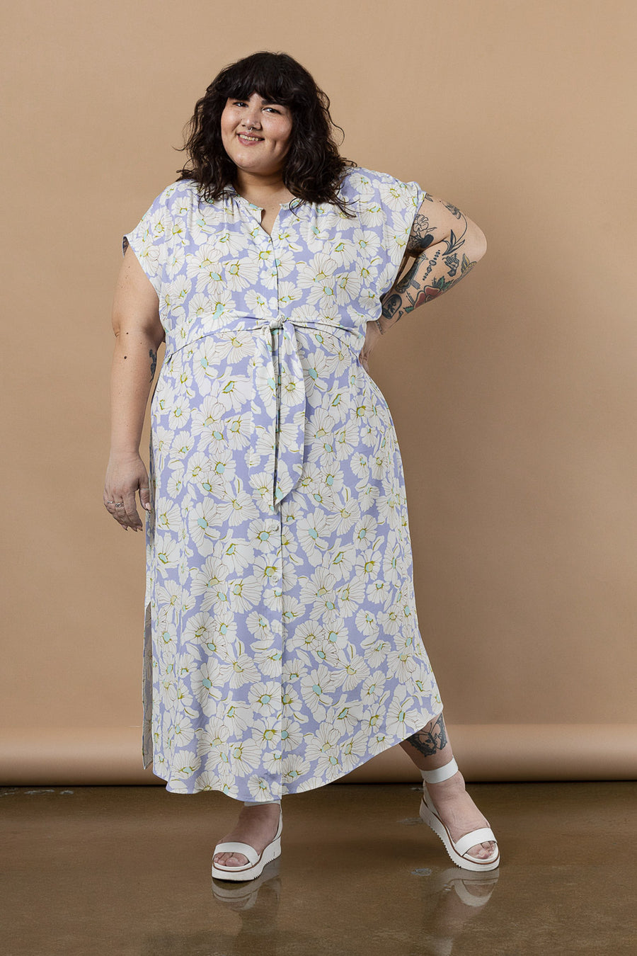 Periwinkle Plus-Size Shirtdress Pattern | Closet Core Crew