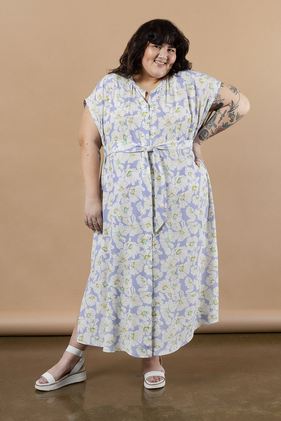 Periwinkle Plus-Size Shirtdress Pattern | Closet Core Crew