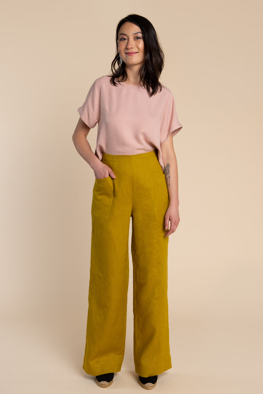 Pietra Pants & Shorts Pattern - Wide legged elastic waist pants pattern | Closet Core Patterns