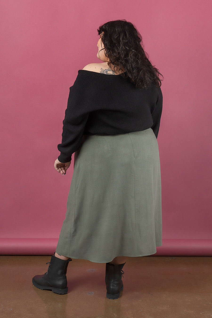 Sage Skirt | Plus Size Skirt with Slit Pattern | Closet Core Patterns