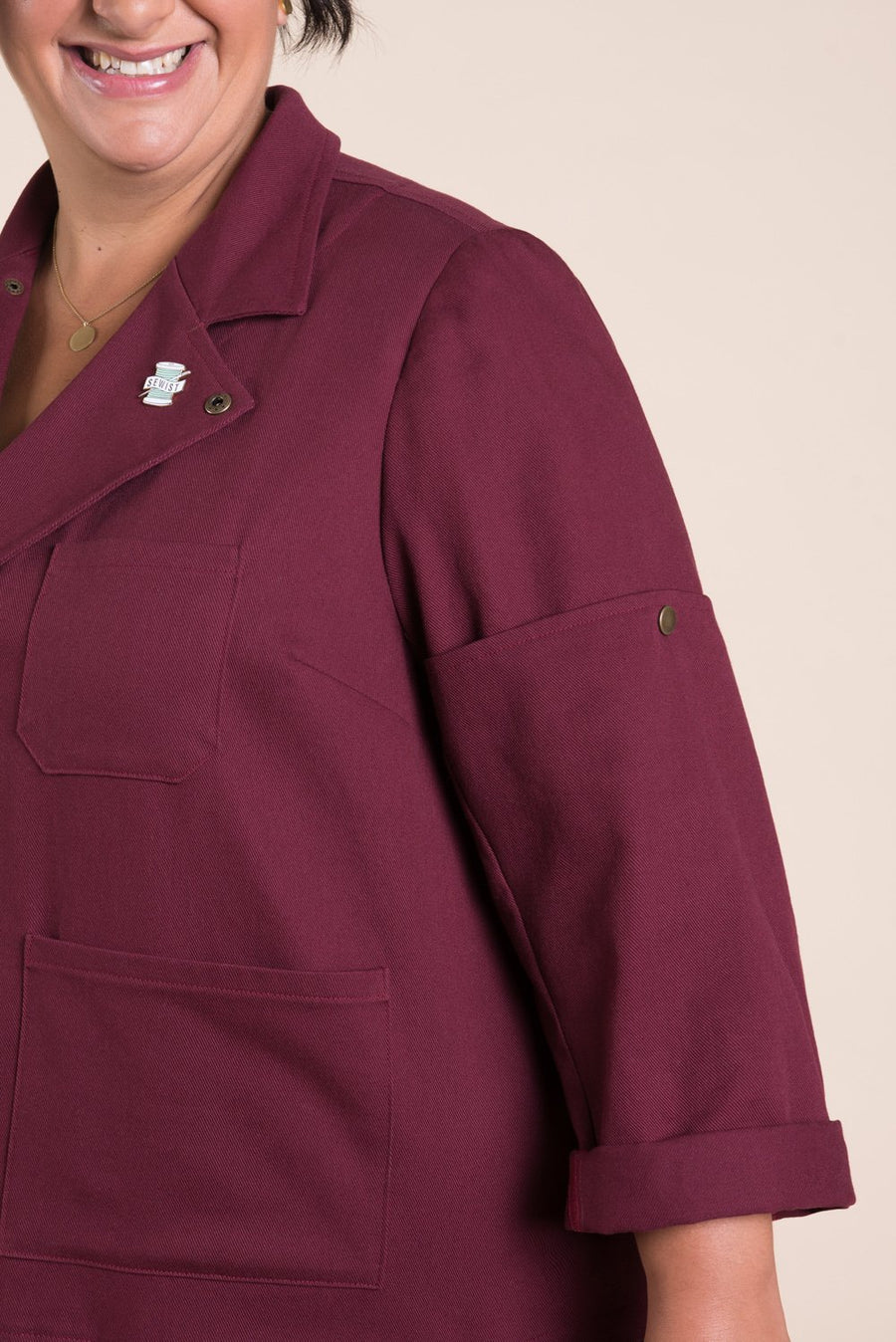 Sienna Maker Jacket Pattern - Cropped // Plus Size Utility and Chore Jacket Pattern // Closet Core Patterns