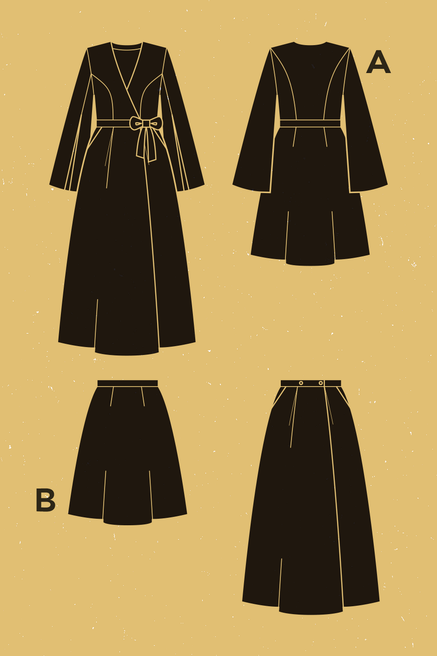 Circée Dress + Skirt Pattern | Patron de Robe + Jupe Circée | Deer & Doe