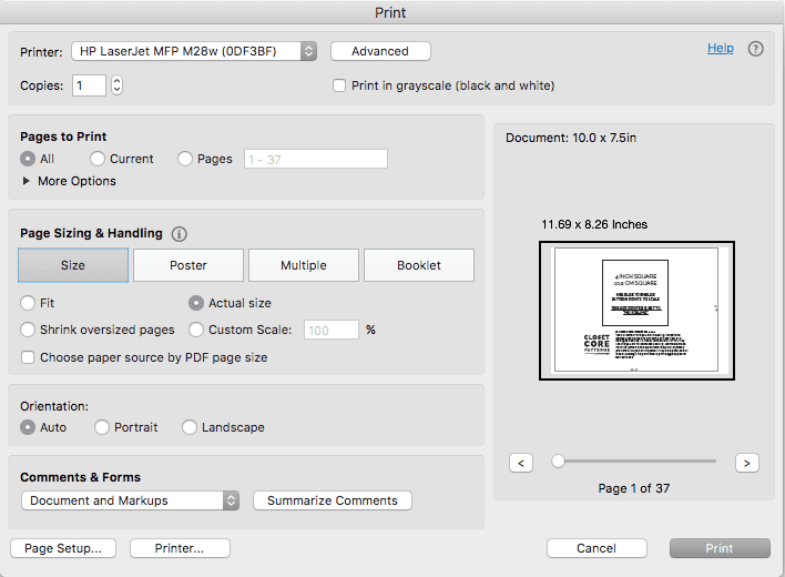 How to Print a PDF pattern // Closet Core Patterns